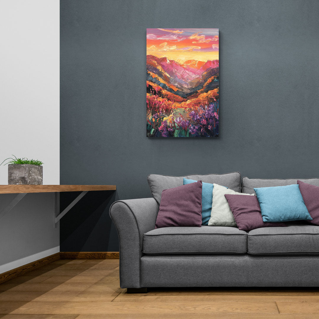 Vail Sunset Glow - Canvas Wall Art Living Room