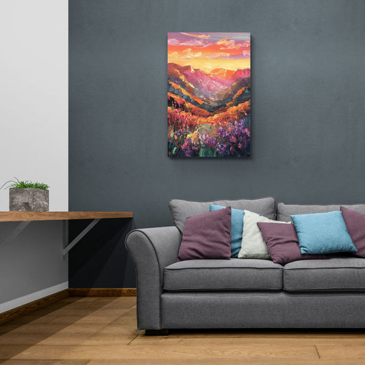 Vail Sunset Glow - Canvas Wall Art Living Room