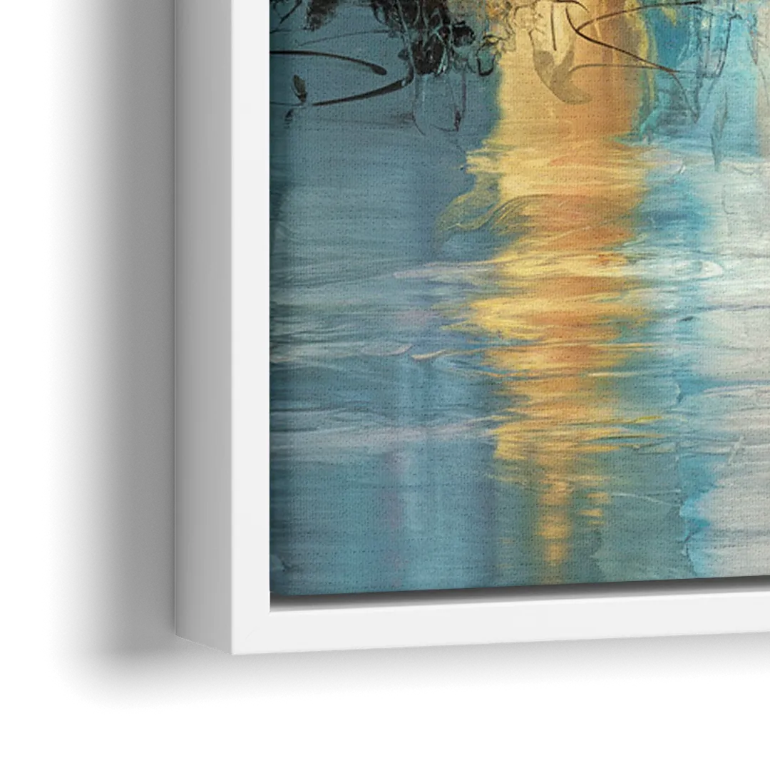 Charlotte Uptown Skyline - Close-Up White Frame Canvas