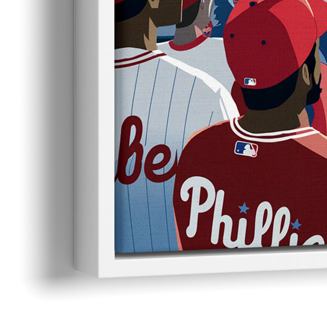Philadelphia Phillies Celebration - Close-Up White Frame Canvas