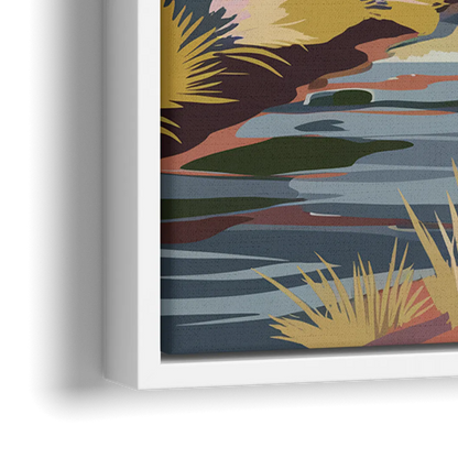 Albuquerque Rio Grande Views - Close-Up White Frame Canvas