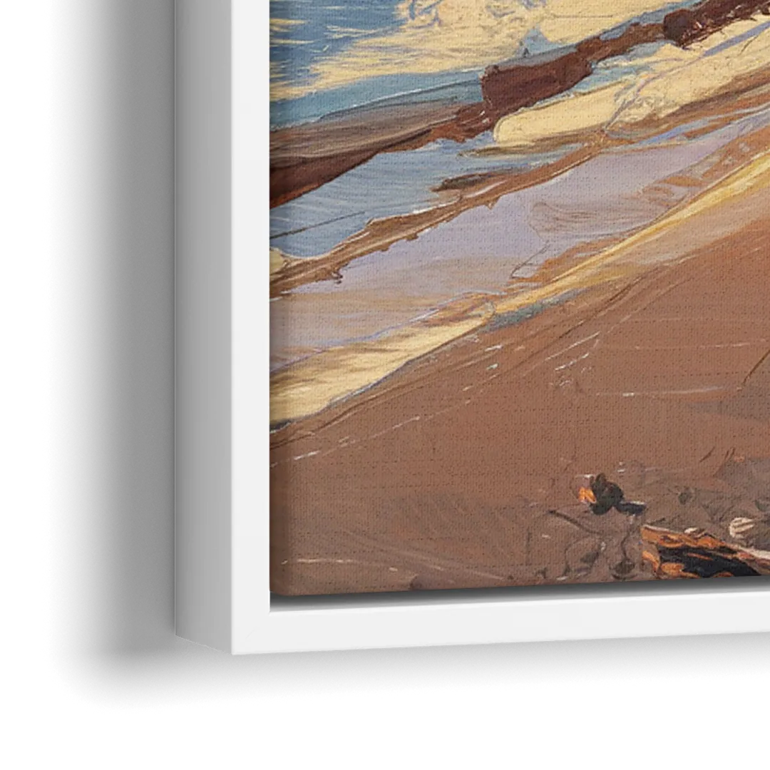 Traverse City Grand Traverse Bay - Close-Up White Frame Canvas