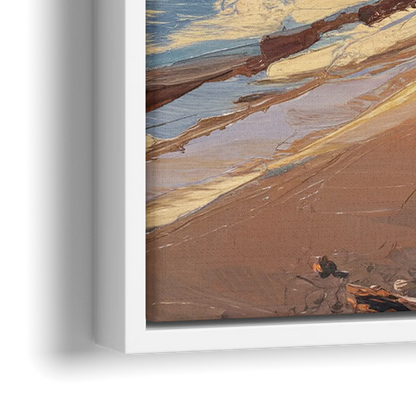 Traverse City Grand Traverse Bay - Close-Up White Frame Canvas