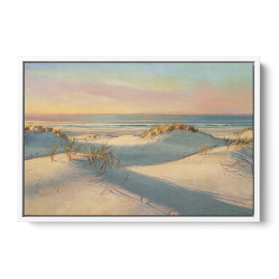 Myrtle Beach Sand Dunes Serenity - White Frame Canvas