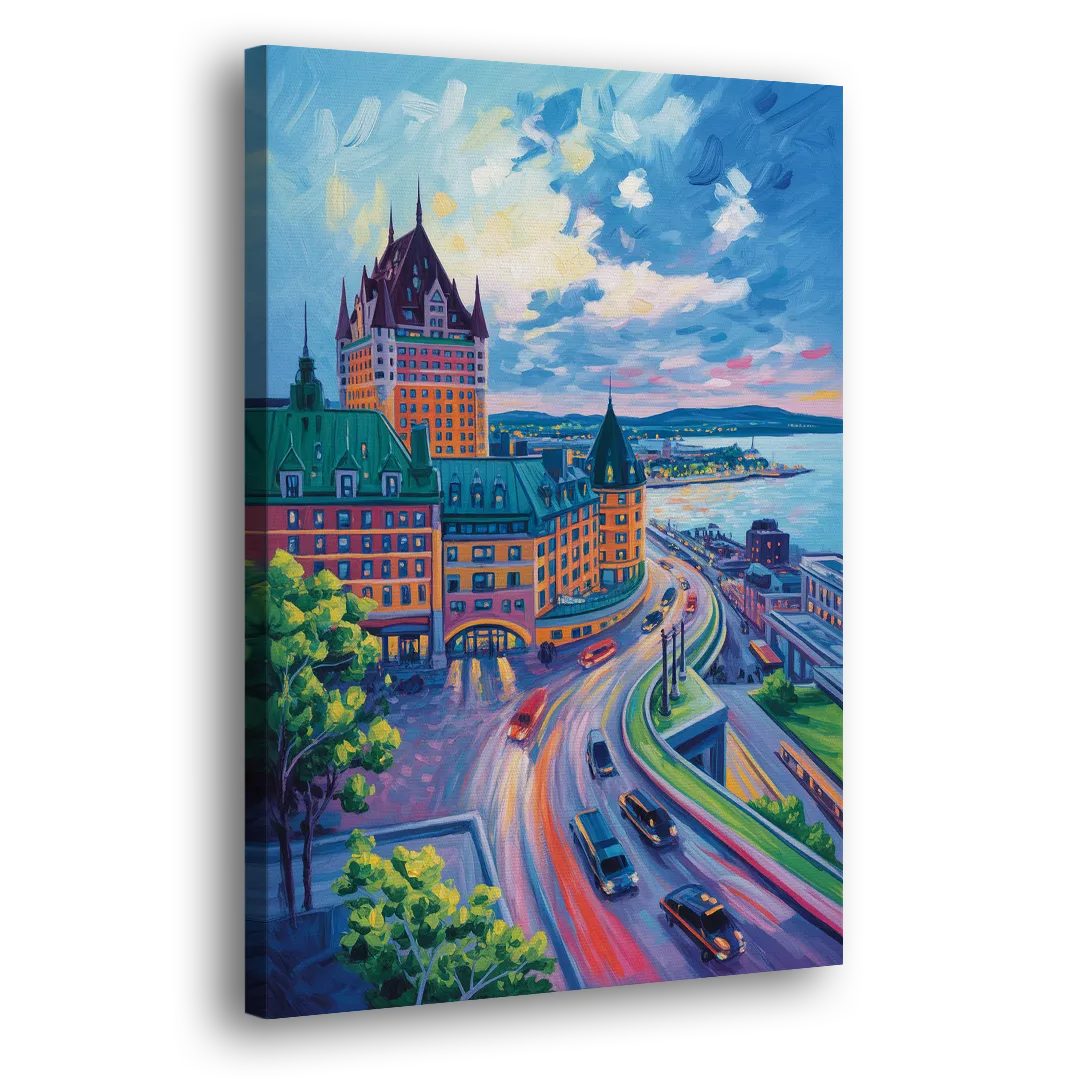 Quebec City Tower View - Canvas Print Art Sides