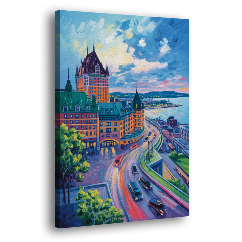 Quebec City Tower View - Canvas Print Art Sides
