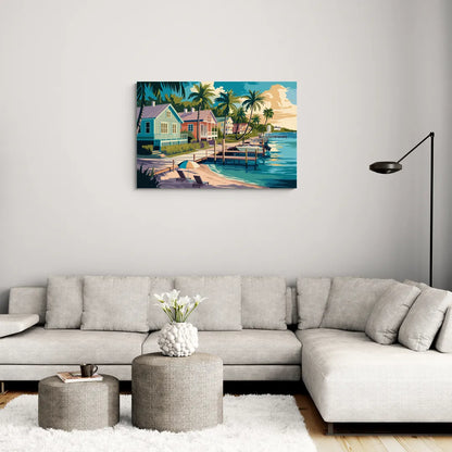 Key West Florida Coastline - Canvas Wall Art Living Room