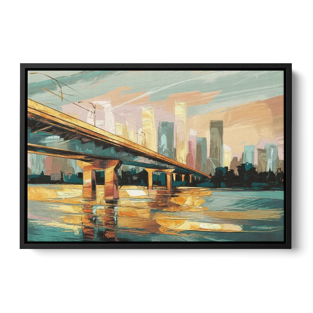 Houston Be Someone Bridge - Black Frame Canvas