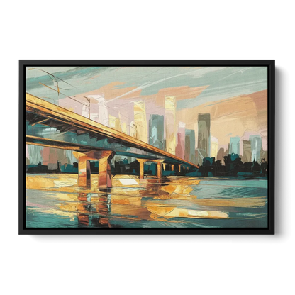 Houston Be Someone Bridge - Black Frame Canvas