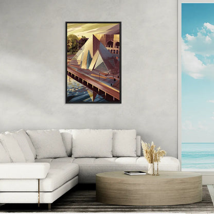 Cleveland Rock and Roll Hall of Fame - Living Room Black Frame Canvas