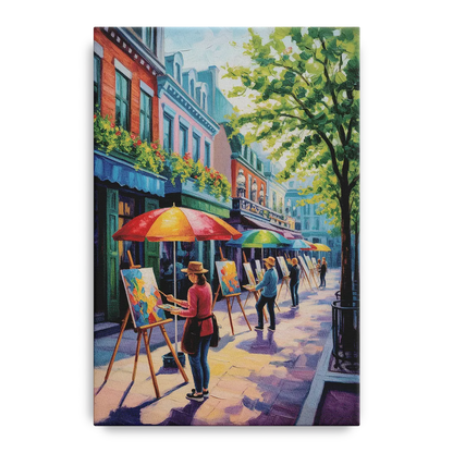 Rue du Tresor Artists Quebec - Canvas Wall Art
