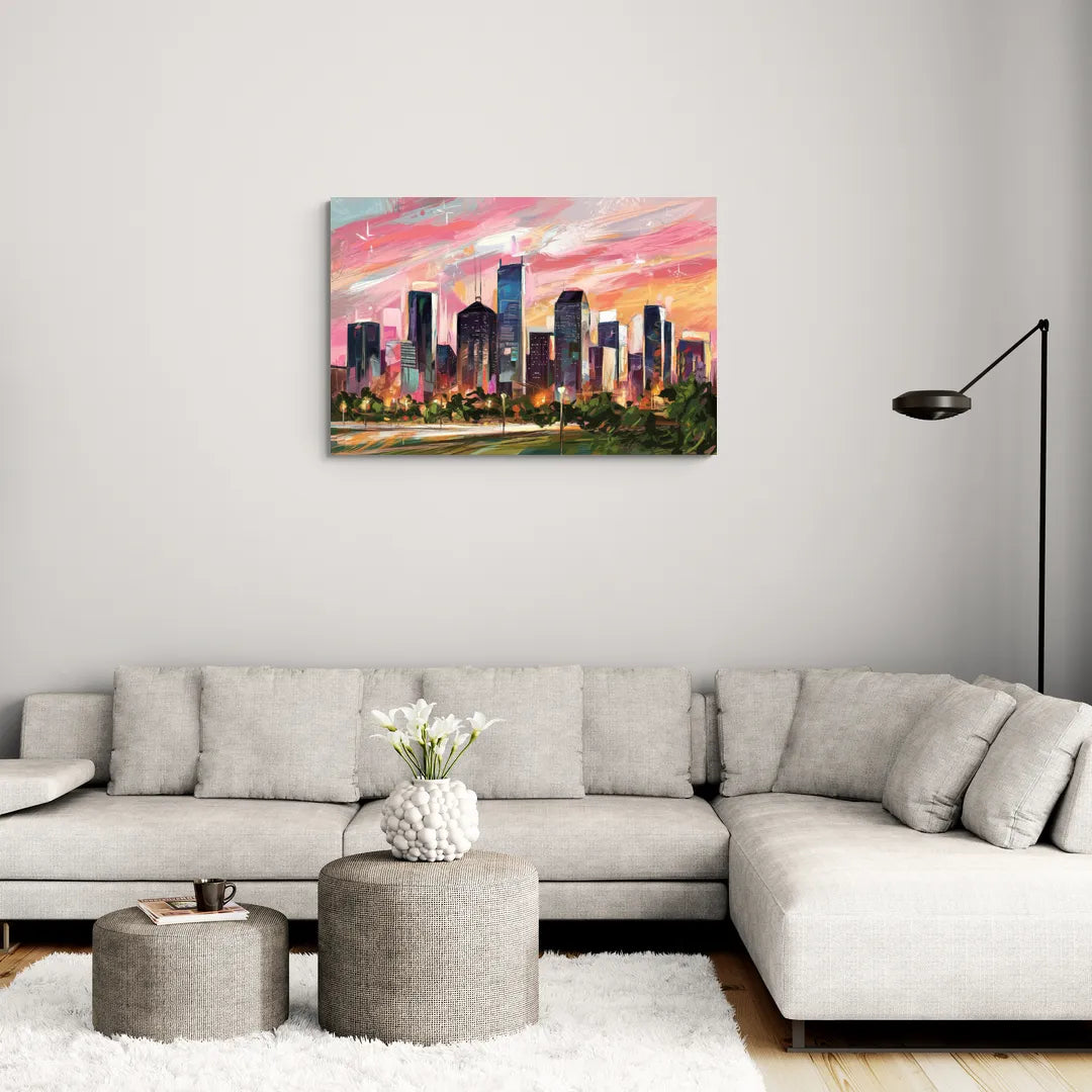 Houston Texas Pride - Canvas Wall Art Living Room