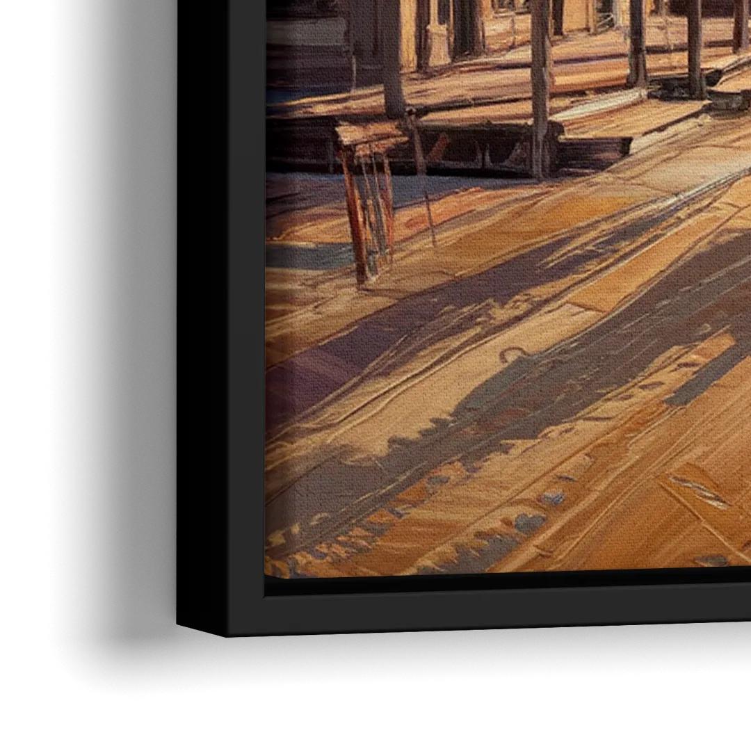 Tombstone Historic Main Street - Close-Up Black Frame Canvas