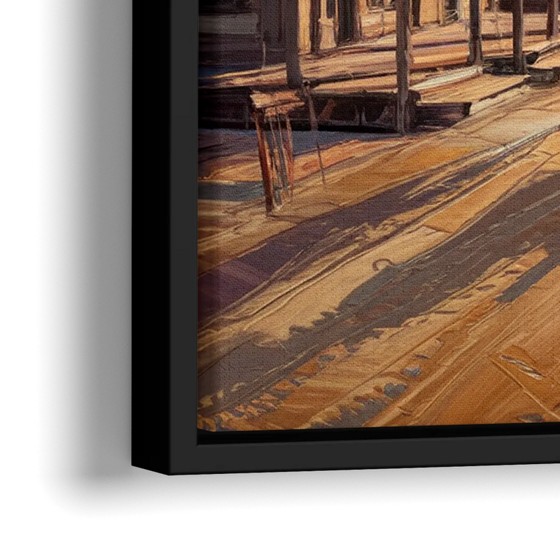 Tombstone Historic Main Street - Close-Up Black Frame Canvas