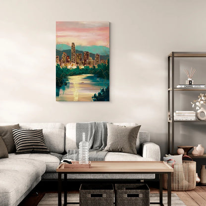 Austin Westlake Hills View - Canvas Wall Art Living Room