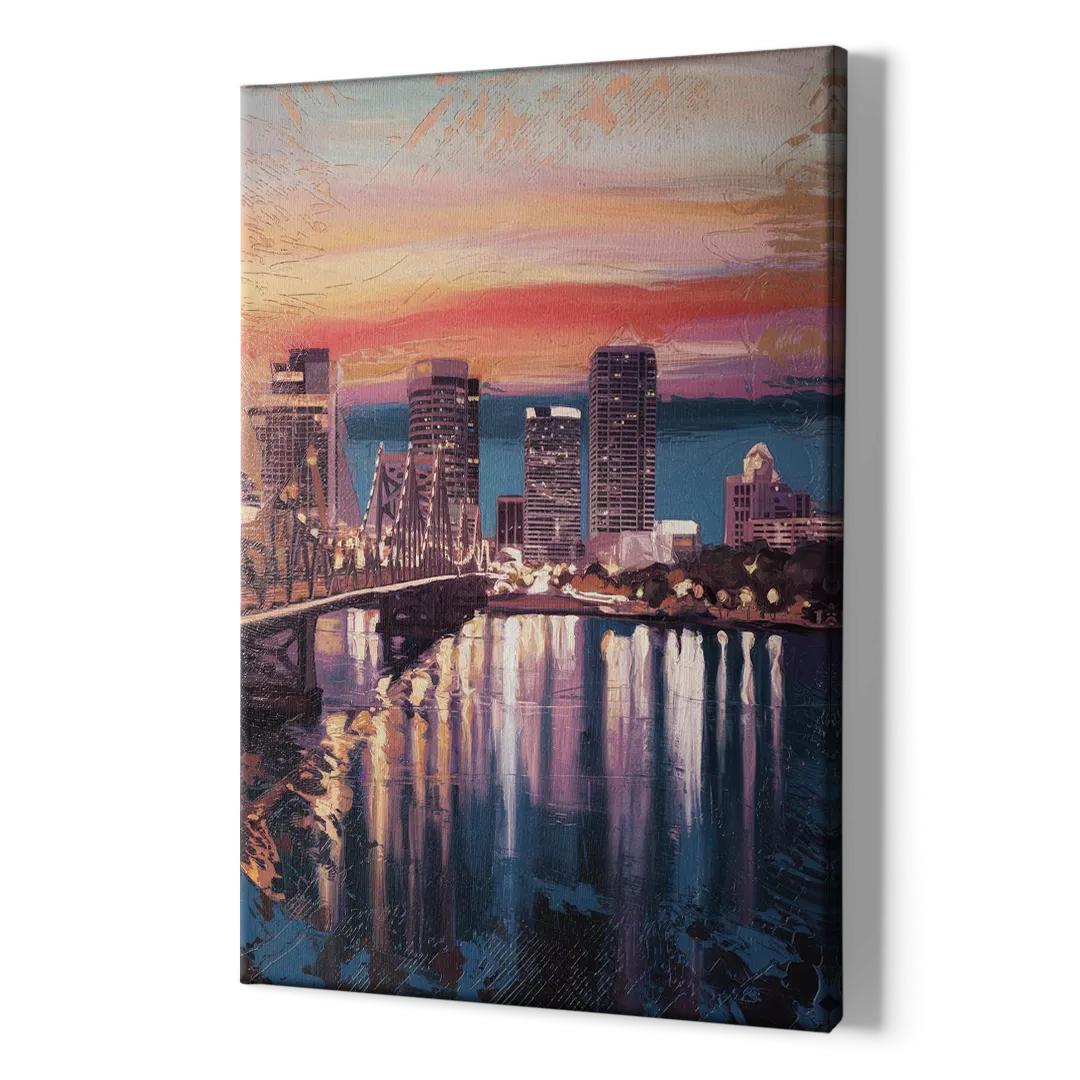 Jacksonville Urban Charm - Canvas Print Art Sides