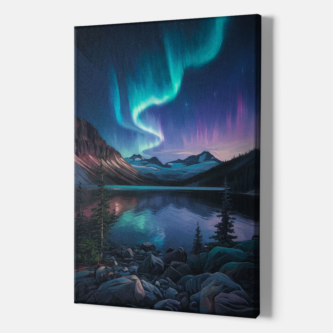 Aurora Northern Lights - Canvas Wall Art Indoor