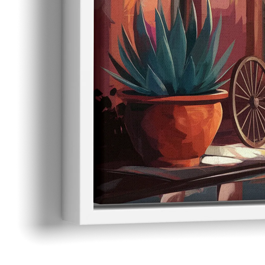 Scottsdale Old Town Charm - Close-Up White Frame Canvas