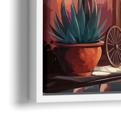Scottsdale Old Town Charm - Close-Up White Frame Canvas