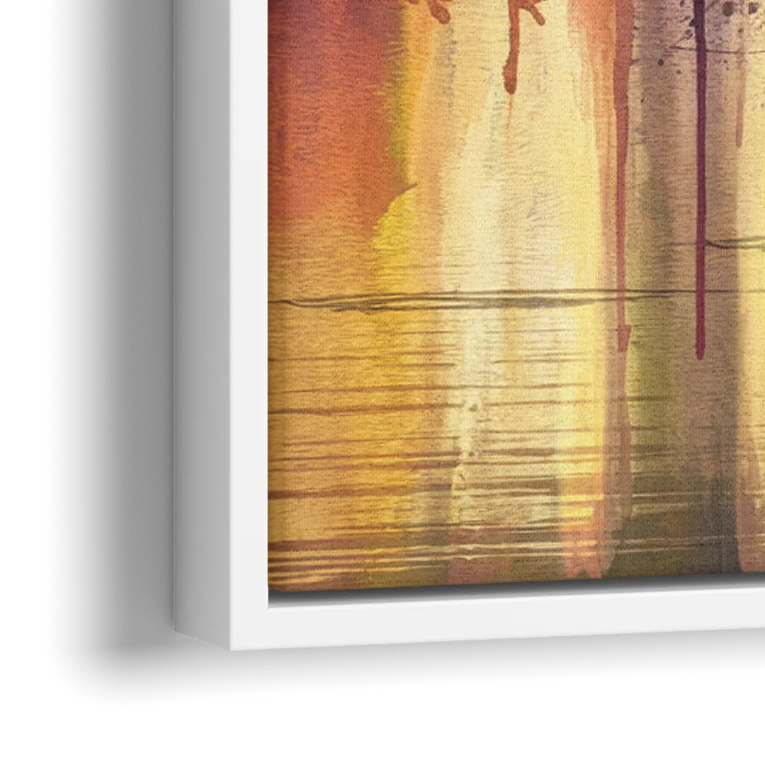 Minneapolis Historic Mill District - Close-Up White Frame Canvas