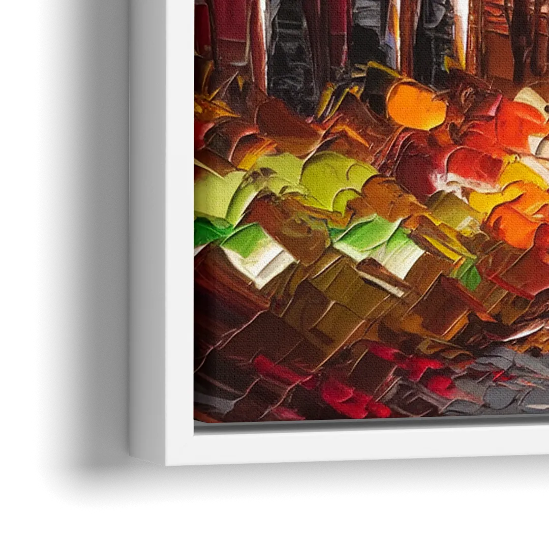 Ashland Autumn Forest - Close-Up White Frame Canvas