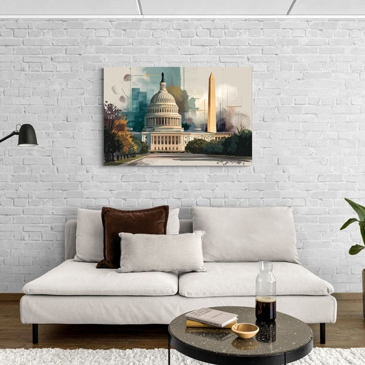 Washington Dc Architecture - Canvas Wall Art Living Room