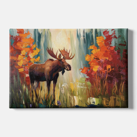 Anchorage Moose In The Wild - Canvas Wall Art
