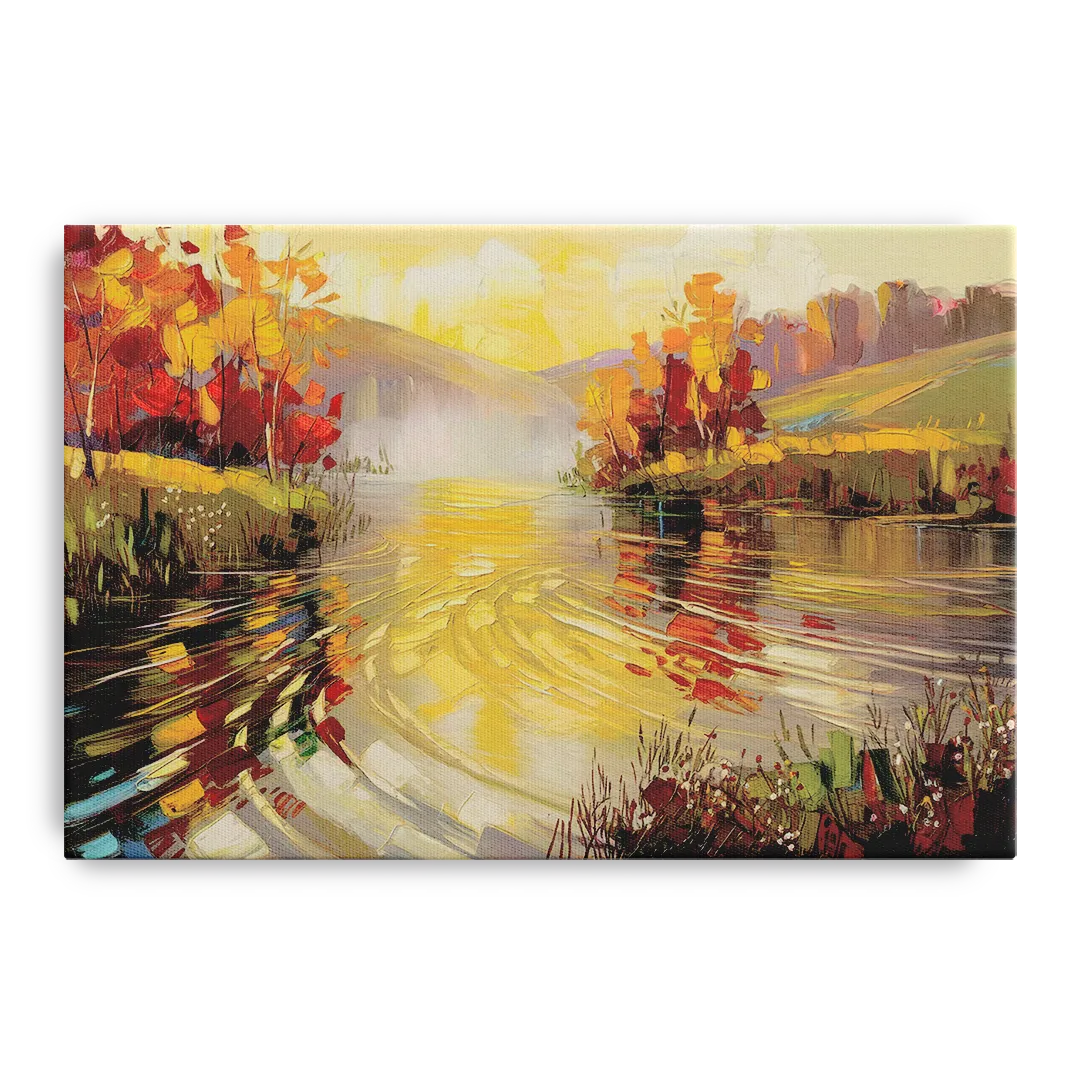 Asheville Riverfront Serenity - Canvas Wall Art