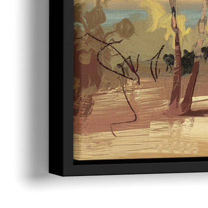 Savannah Coastal Beauty - Close-Up Black Frame Canvas