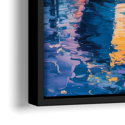 False Creek Boats - Close-Up Black Frame Canvas