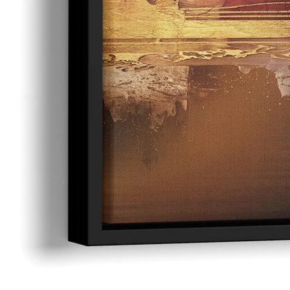 Omaha City Skyline - Close-Up Black Frame Canvas