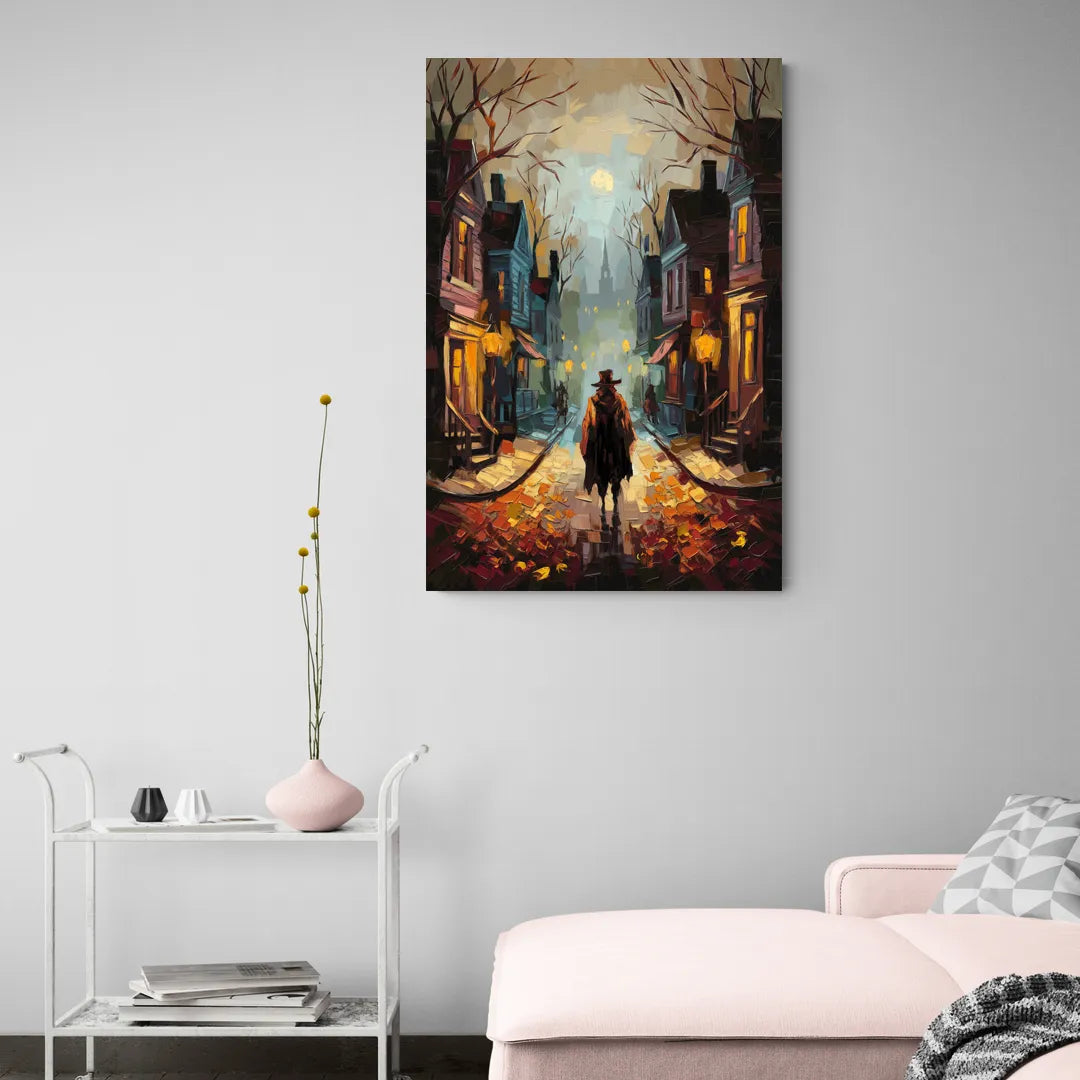 Salem Historic Downtown - Canvas Wall Art Living Room