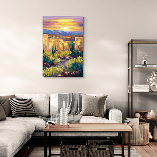 Santa Fe Sunlit Horizon - Canvas Wall Art Living Room