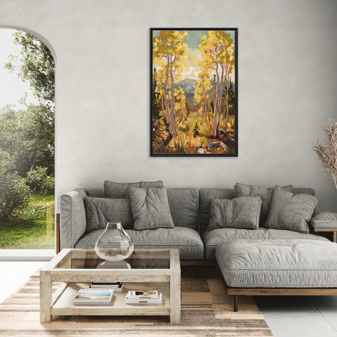 Breckenridge Aspen Forest - Living Room Black Frame Canvas