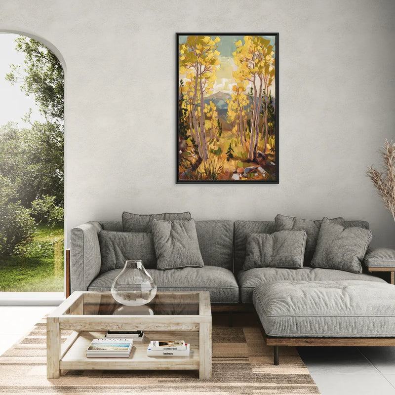 Breckenridge Aspen Forest - Living Room Black Frame Canvas