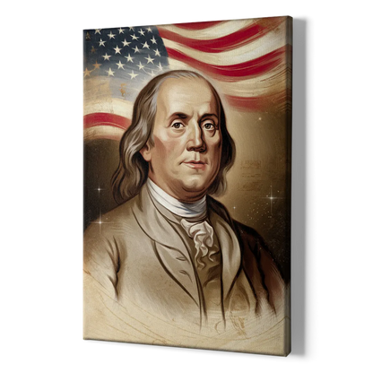 Franklin Patriotic Spirit - Canvas Print Art Sides