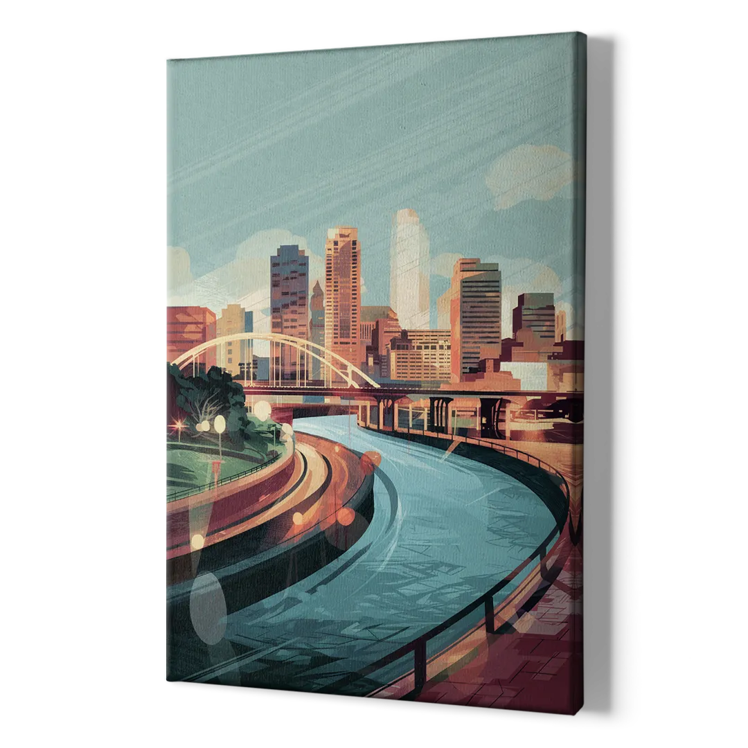 Richmond Riverfront Views - Canvas Print Art Sides