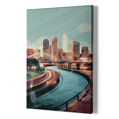 Richmond Riverfront Views - Canvas Print Art Sides