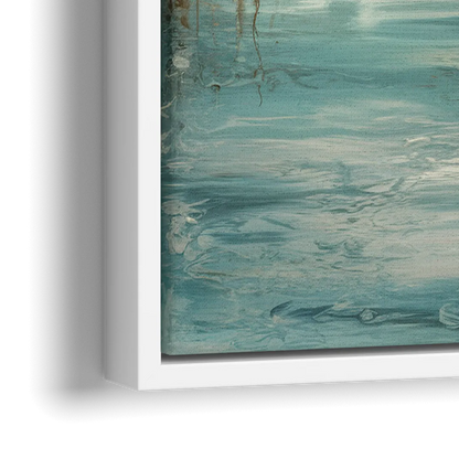 Buffalo Waterfront Tranquility - Close-Up White Frame Canvas