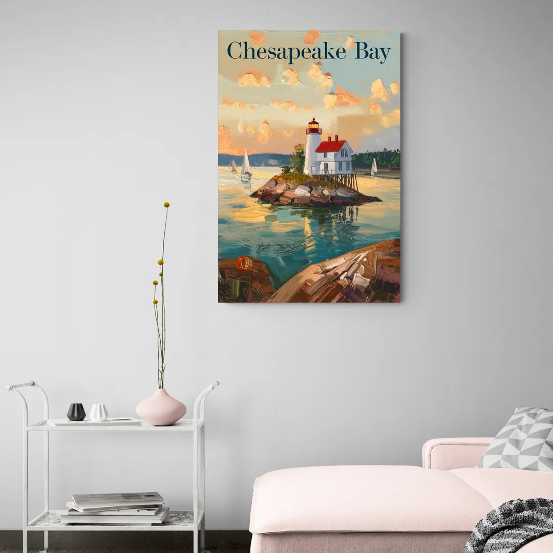 Chesapeake Bay Nautical Charm - Canvas Wall Art Living Room