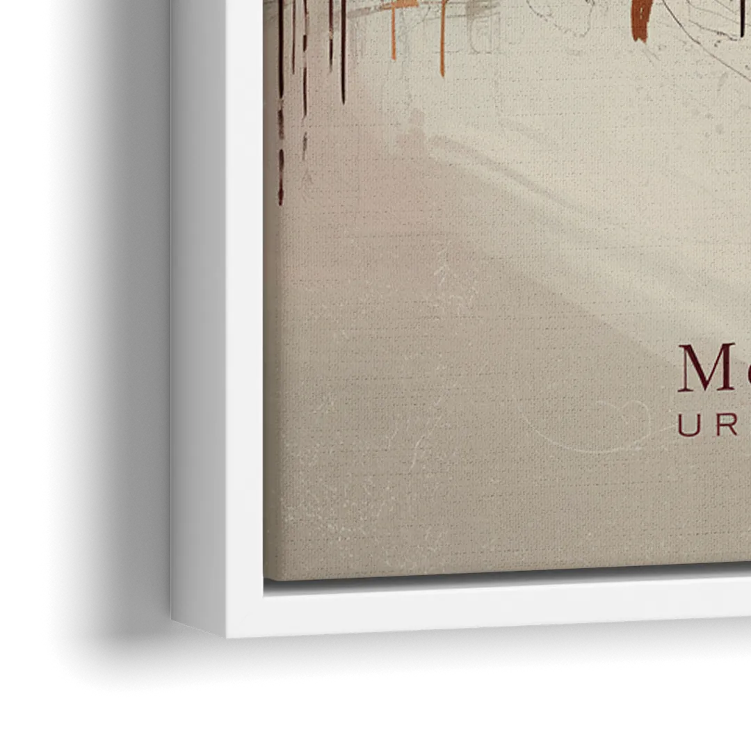 McKinney Urban Skyline - Close-Up White Frame Canvas