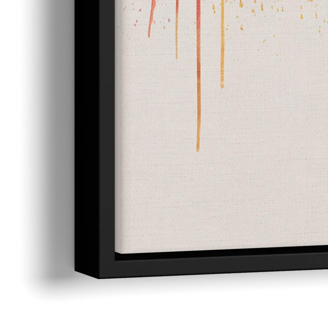 Providence Skyline at Sunset - Close-Up Black Frame Canvas