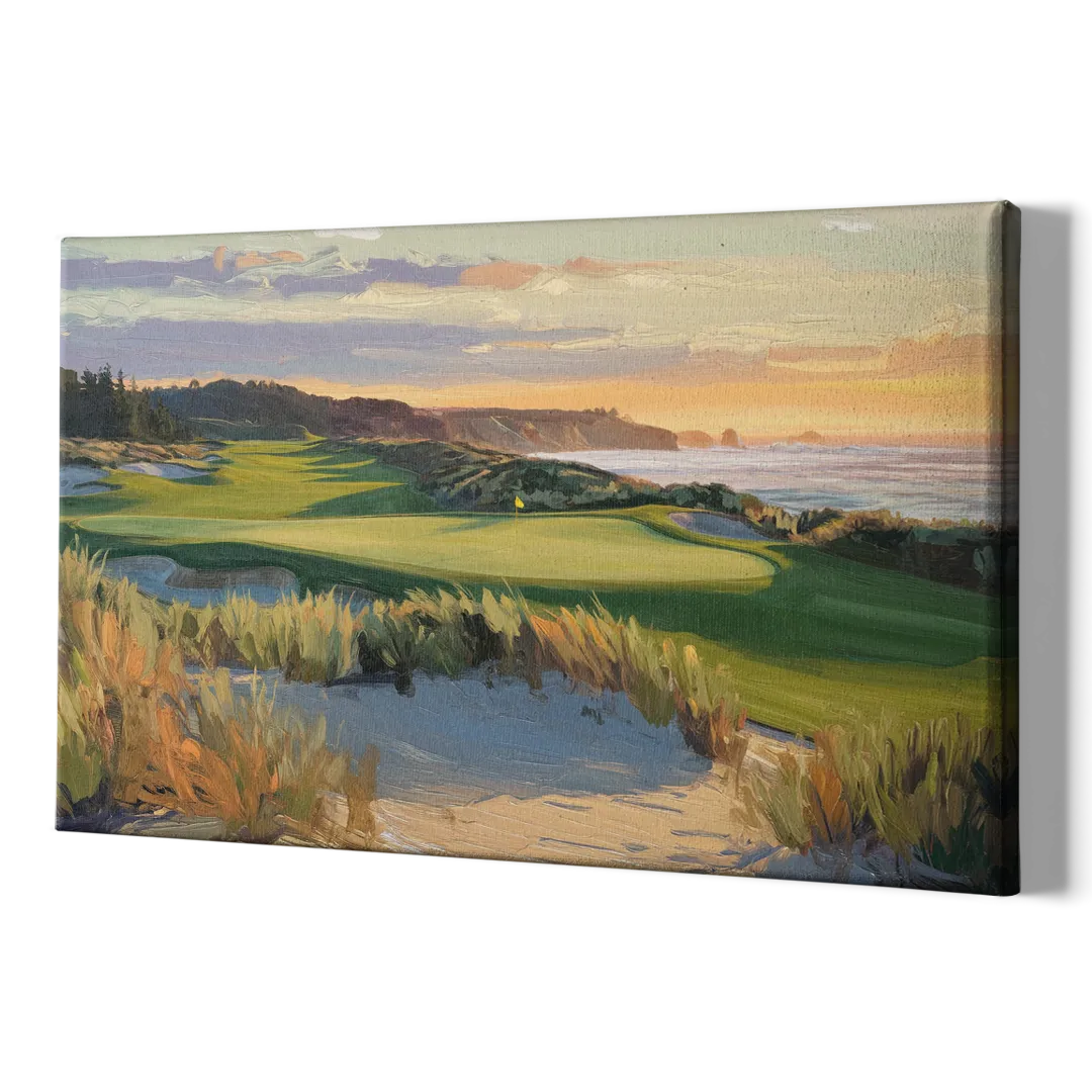 Bandon Dunes Golf Landscape - Canvas Print Art Sides