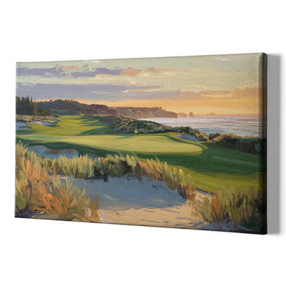 Bandon Dunes Golf Landscape - Canvas Print Art Sides