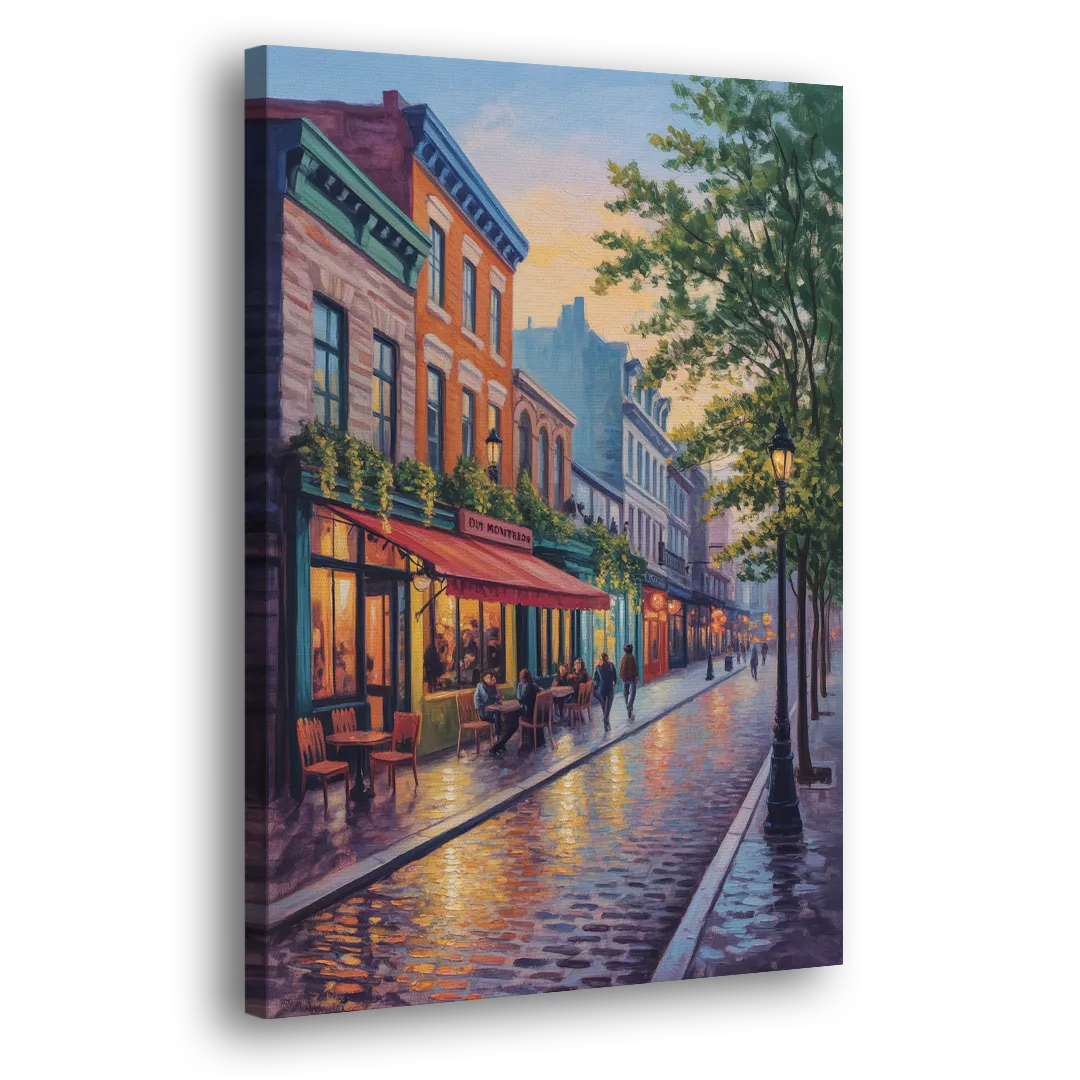 Old Montreal Streets - Canvas Print Art Sides