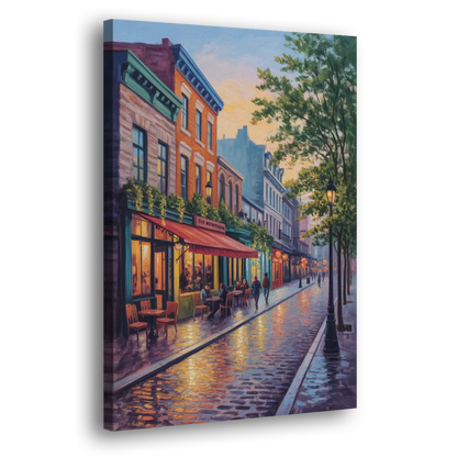 Old Montreal Streets - Canvas Print Art Sides