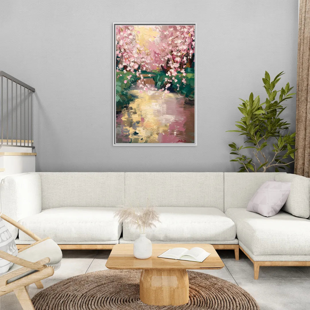 Denver Cherry Creek Charm - Living Room White Frame Canvas