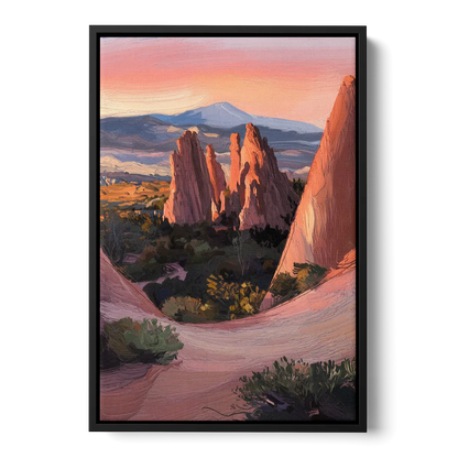 Colorado Springs Garden of the Gods - Black Frame Canvas