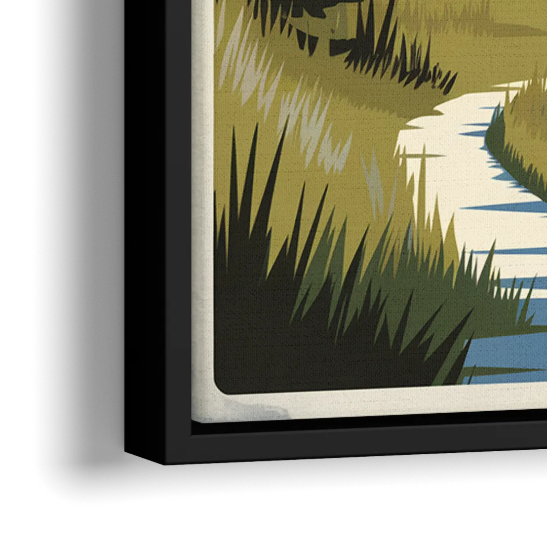 Park City Outdoor Adventure - Close-Up Black Frame Canvas