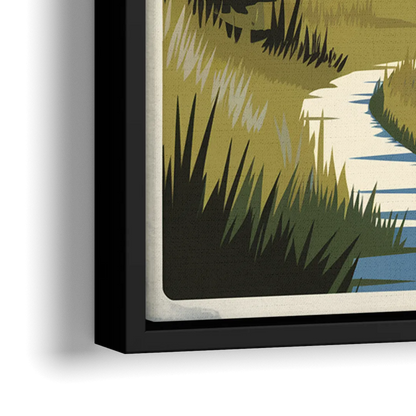 Park City Outdoor Adventure - Close-Up Black Frame Canvas